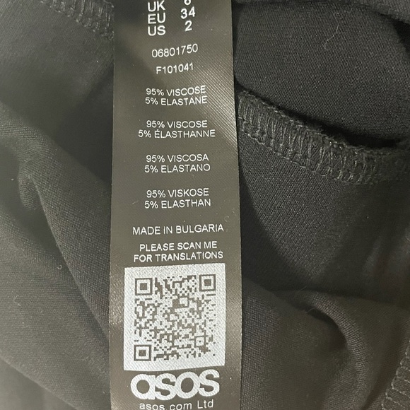 Asos Design Cami Wrap Front Jersey Jumpsuit with Peg Leg, Black, 2 Tall - Picture 3 of 9